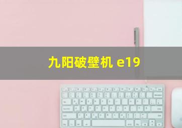 九阳破壁机 e19